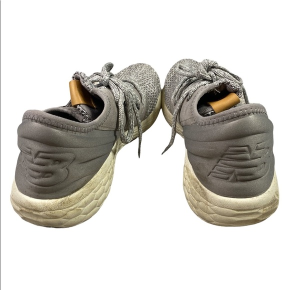 Men’s New Balance Pointure Hommes Gray Knit Sneakers - Picture 3 of 4